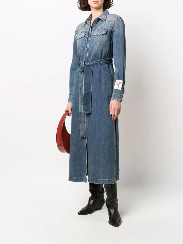 denim shirt dress by Selfnex