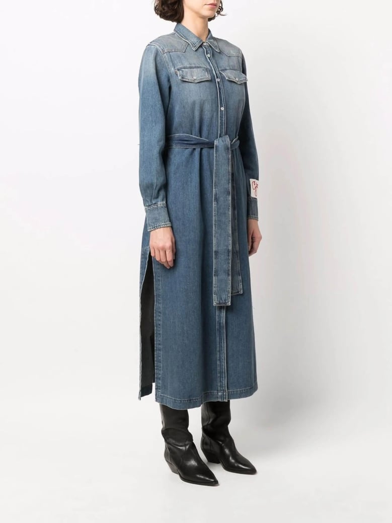 denim shirt dress by Selfnex
