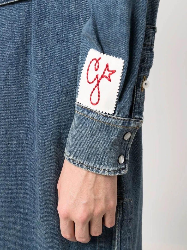 denim shirt dress by Selfnex