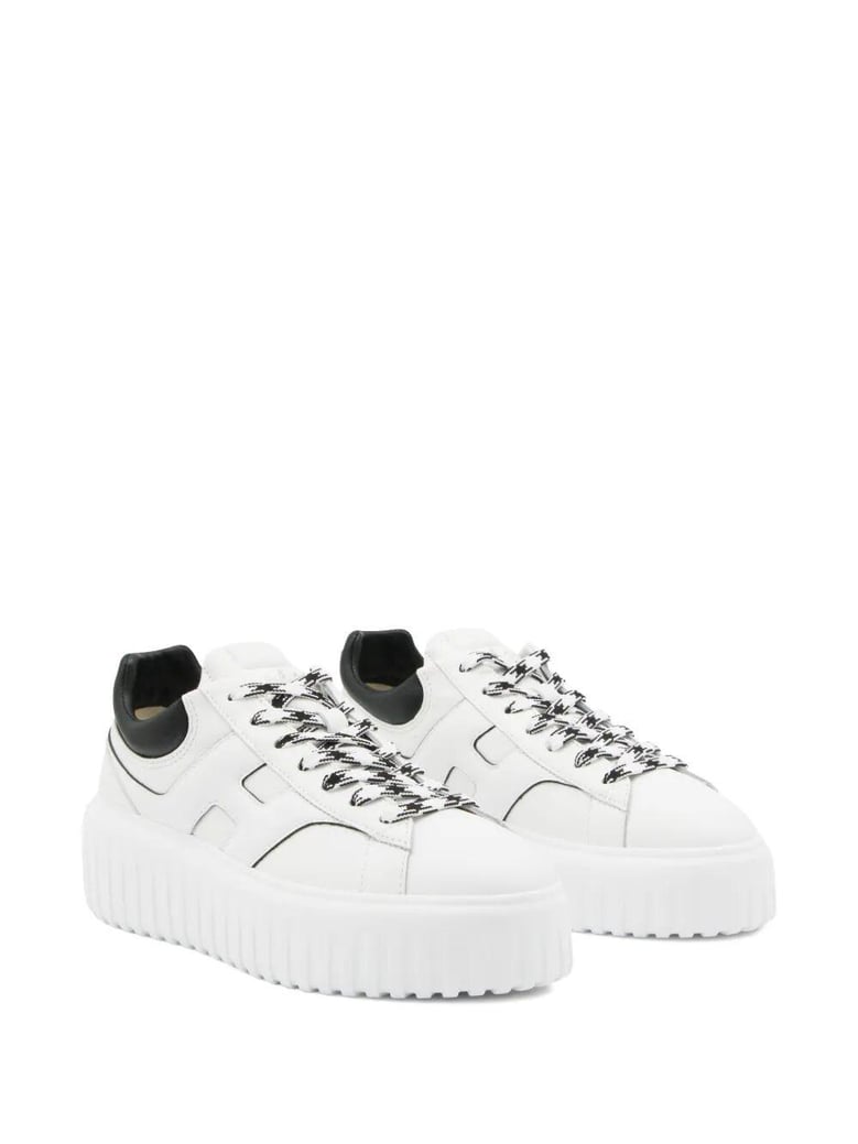 hogan h-stripes smooth leather sneakers by Selfnex