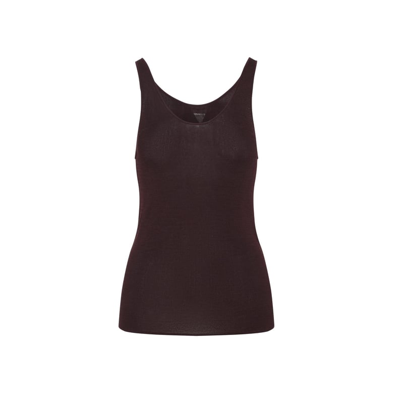 burgundy rivo knit rayon tank top by Selfnex