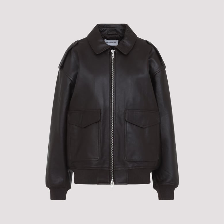 brown viper leather jacket by Selfnex