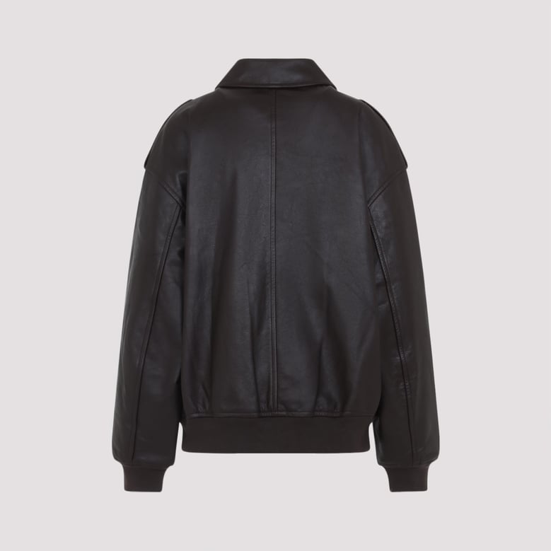 brown viper leather jacket by Selfnex