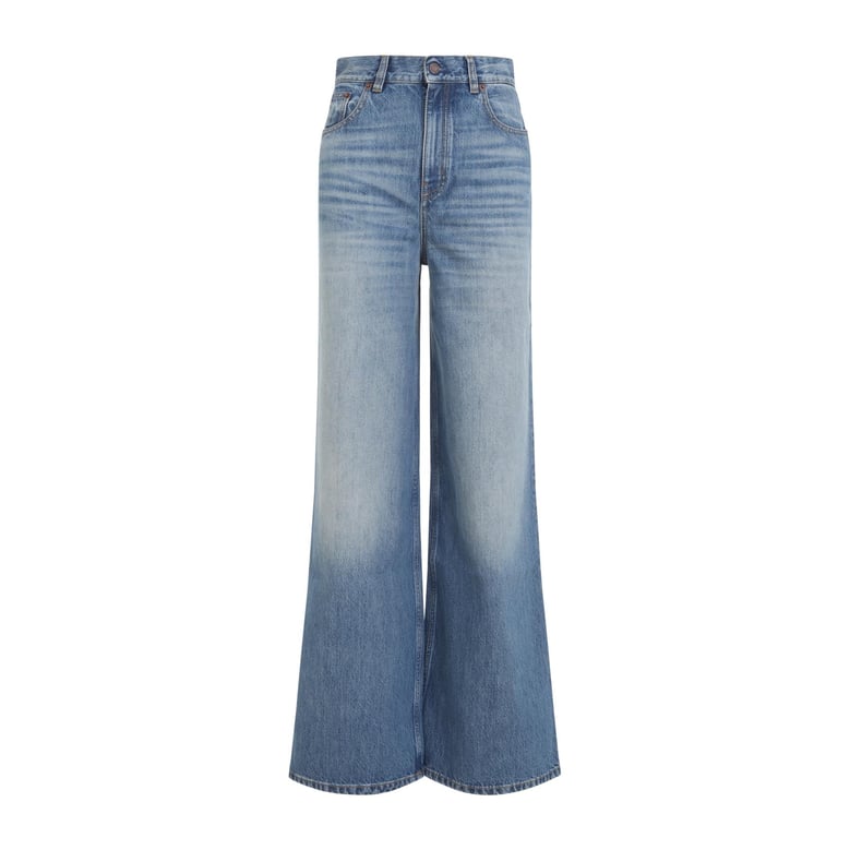 wide-leg denim jeans by Selfnex