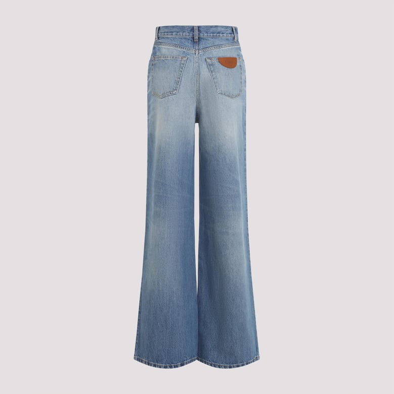 wide-leg denim jeans by Selfnex