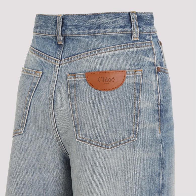 wide-leg denim jeans by Selfnex