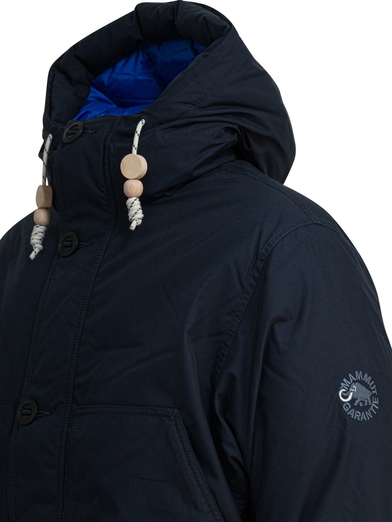 blue cotton polyamide down feather jacket by Selfnex