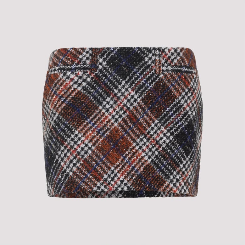 wool blend mini skirt by Selfnex