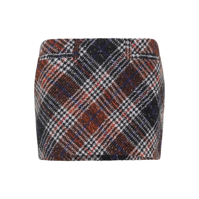 wool blend mini skirt by Selfnex