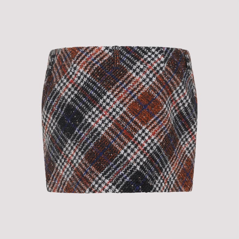 wool blend mini skirt by Selfnex