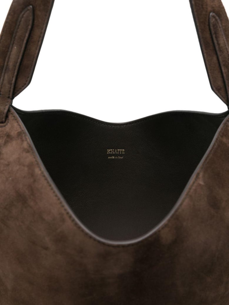 lotus mini leather bucket bag by Selfnex