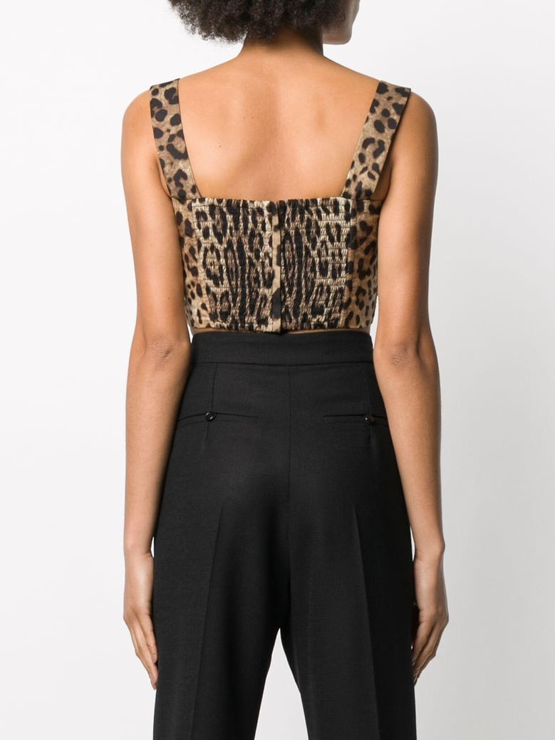 leopard print bustier top by Selfnex