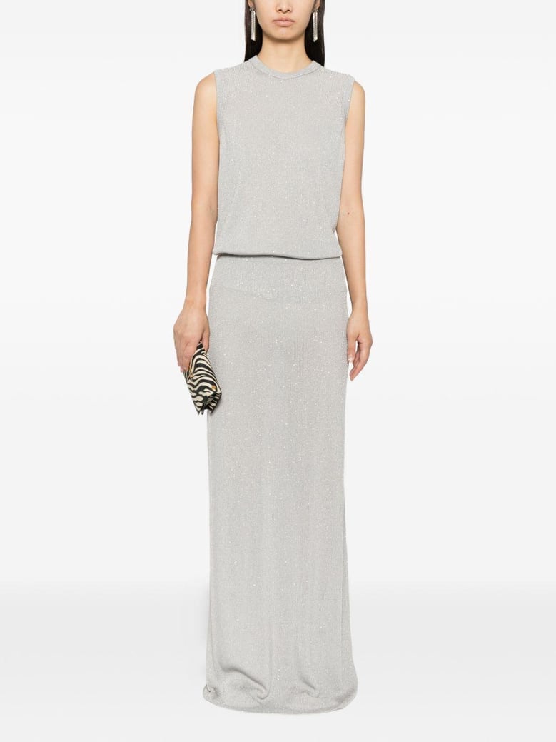 sequined long skirt by Selfnex