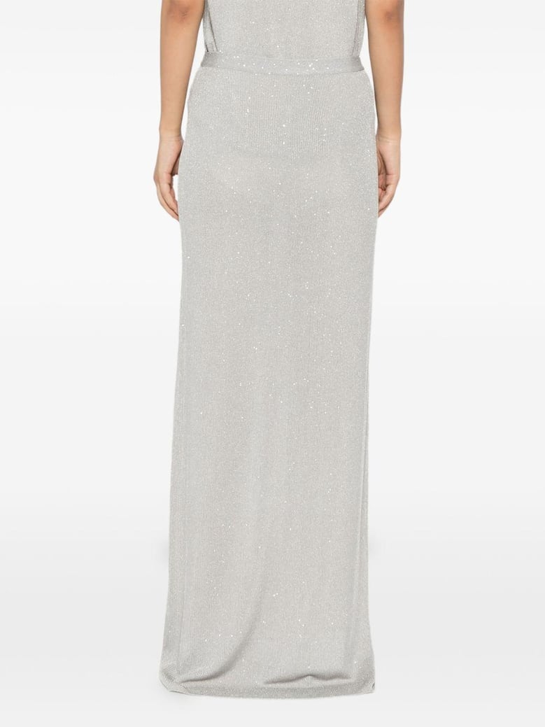 sequined long skirt by Selfnex