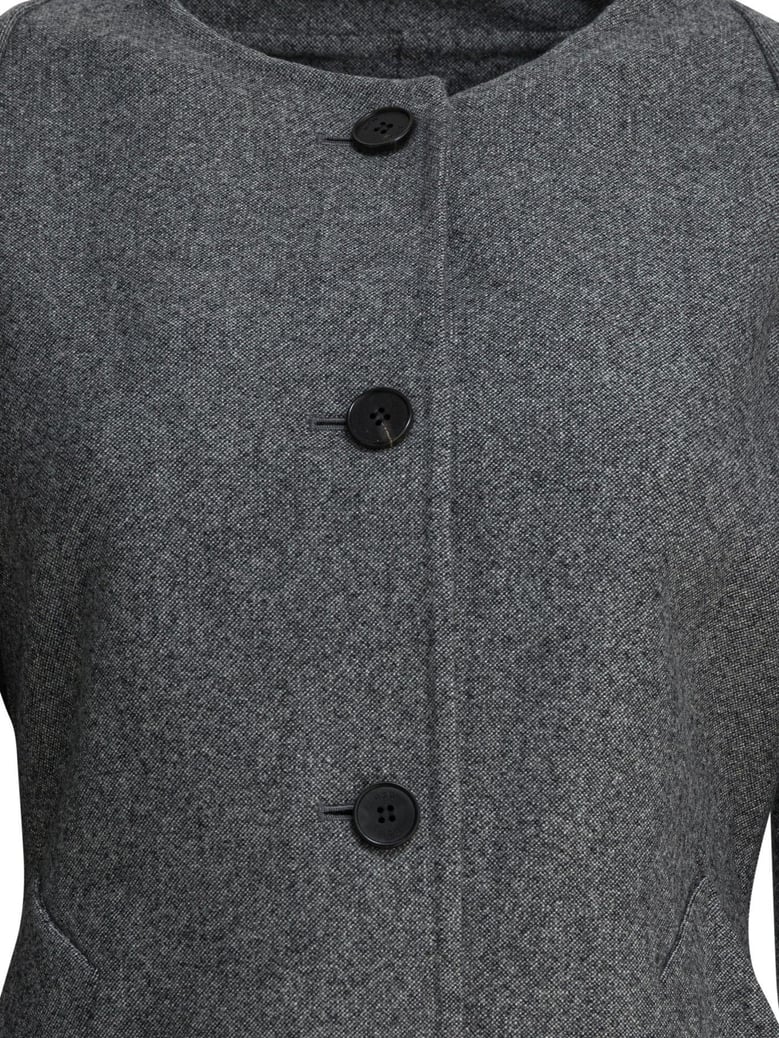 grey wool nylon cashmere lycra jacket by Selfnex