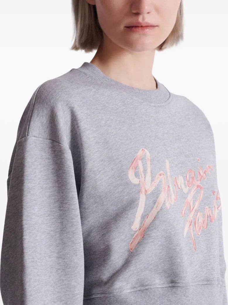 paris cropped roundneck sweater by Selfnex