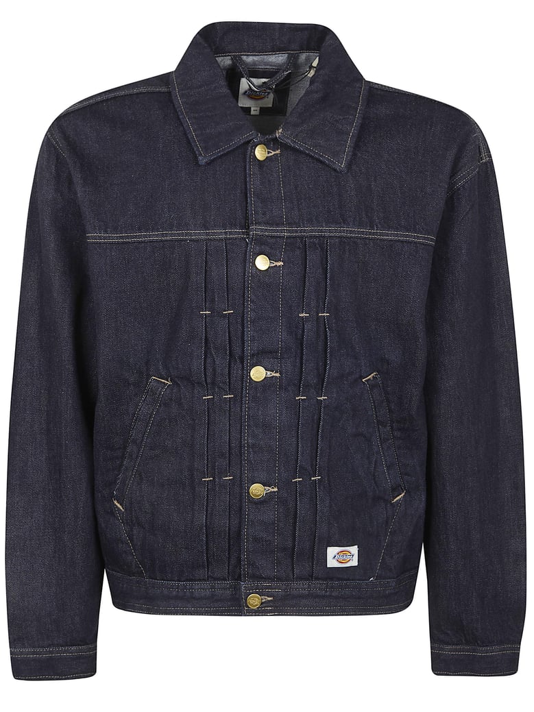 selvedge pleated denim jacket by Selfnex
