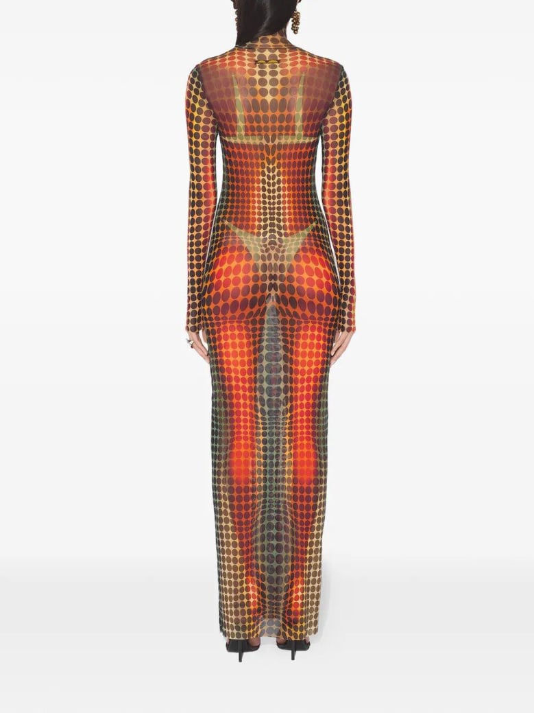 re-edition long dress high neck with long sleeves by Selfnex
