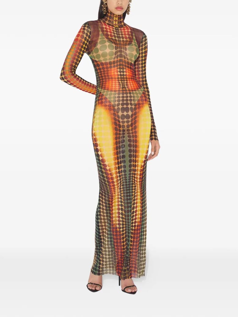 re-edition long dress high neck with long sleeves by Selfnex