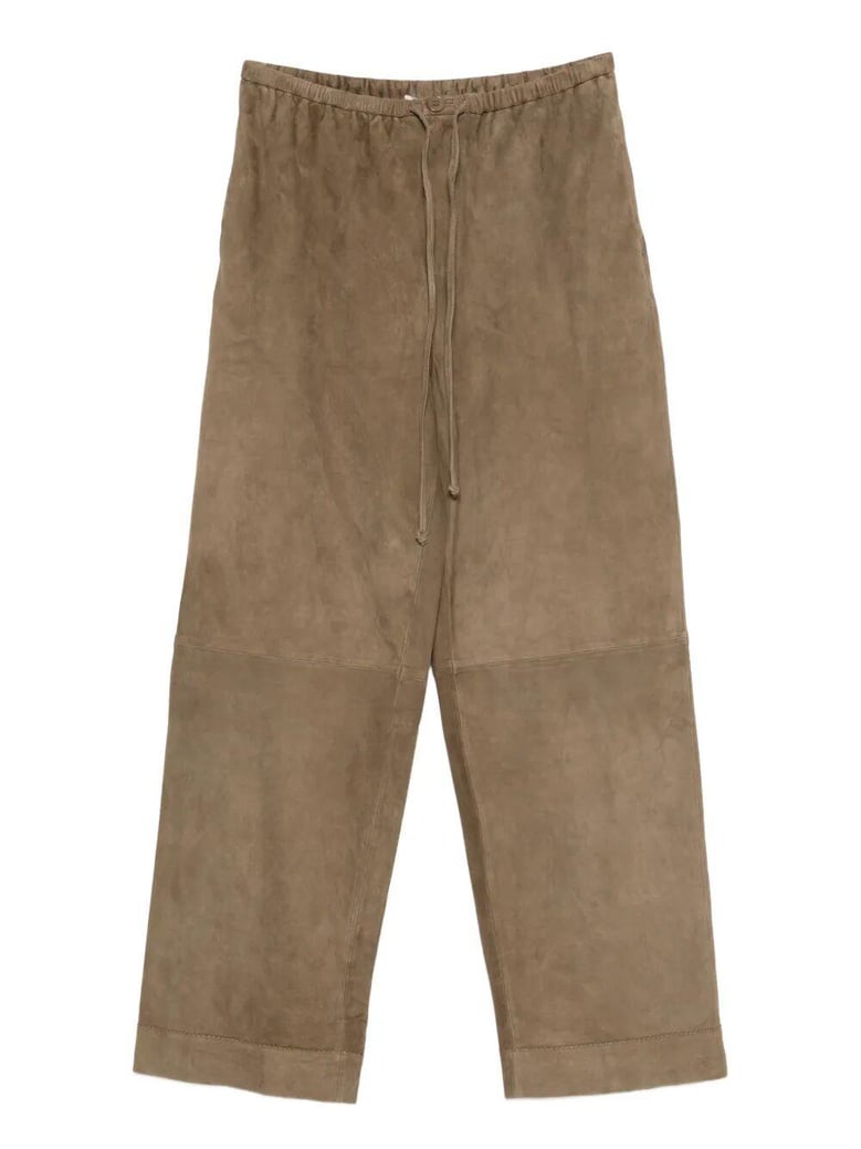 joanni suede wide leg trousers by Selfnex