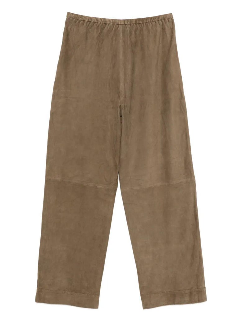 joanni suede wide leg trousers by Selfnex