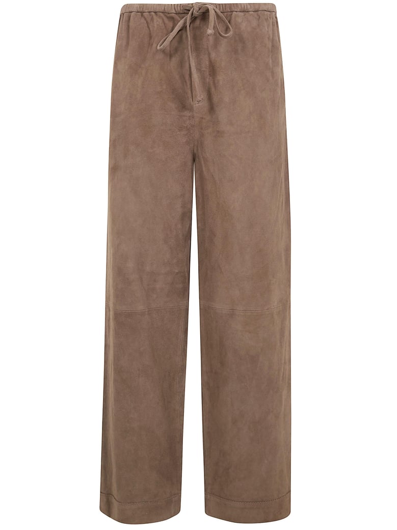 joanni suede wide leg trousers by Selfnex