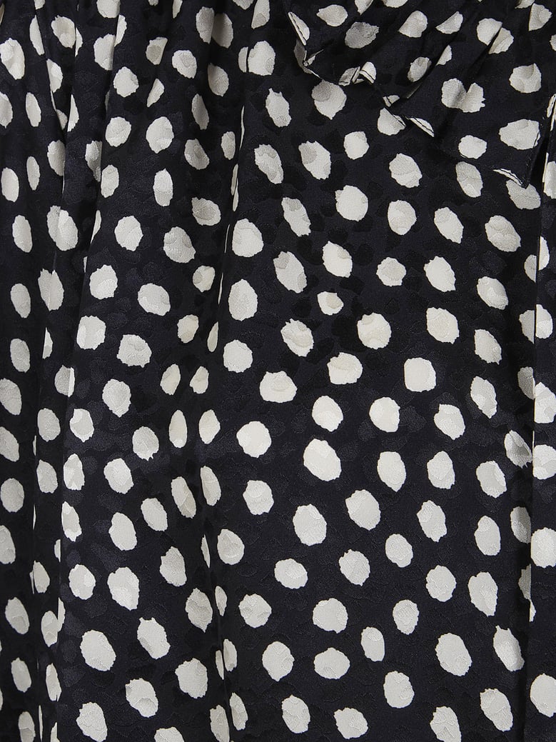 polka dot blouse with ruffles by Selfnex