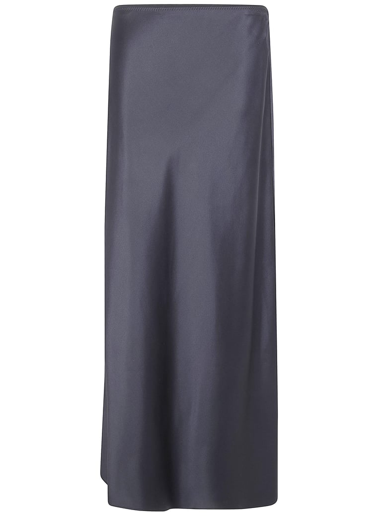 isaak long skirt silk satin by Selfnex