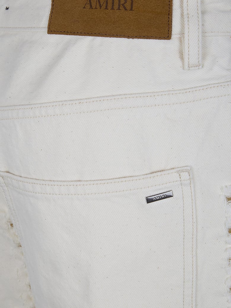 boucle denim straight jeans by Selfnex