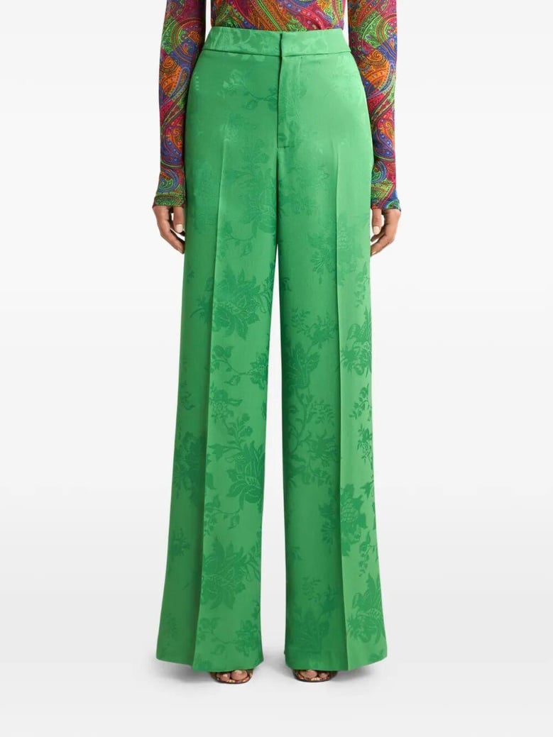 flared high waisted trousers by Selfnex