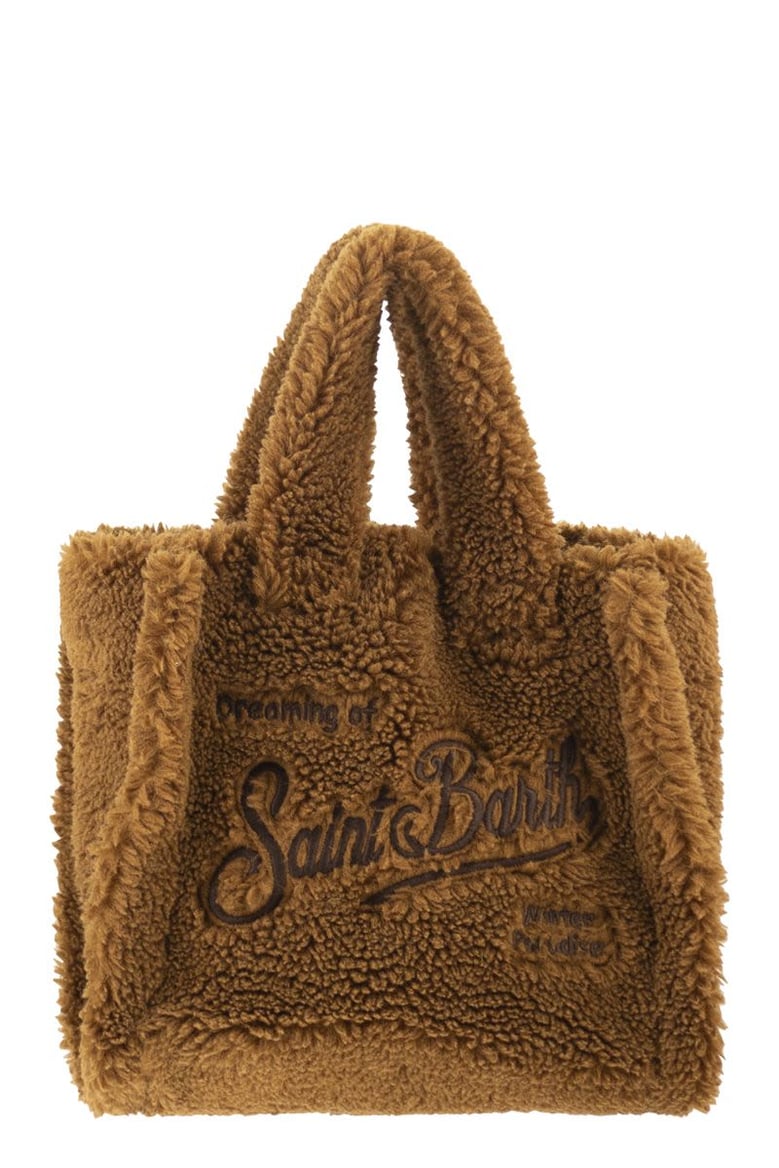 vanity mini teddy - sherpa handbag with logo by Selfnex