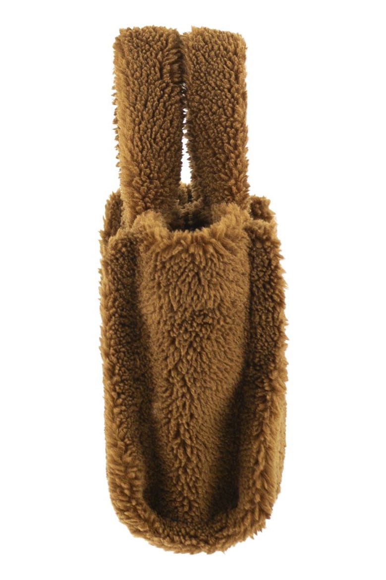 vanity mini teddy - sherpa handbag with logo by Selfnex