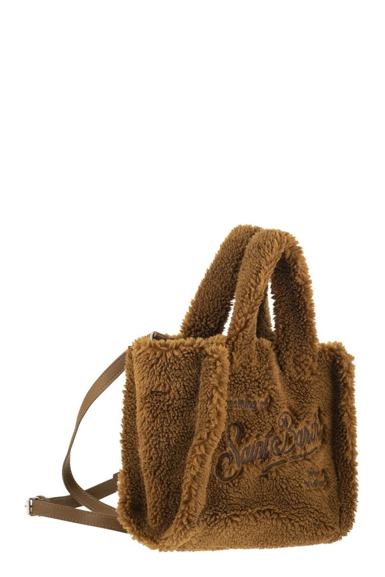 vanity mini teddy - sherpa handbag with logo by Selfnex