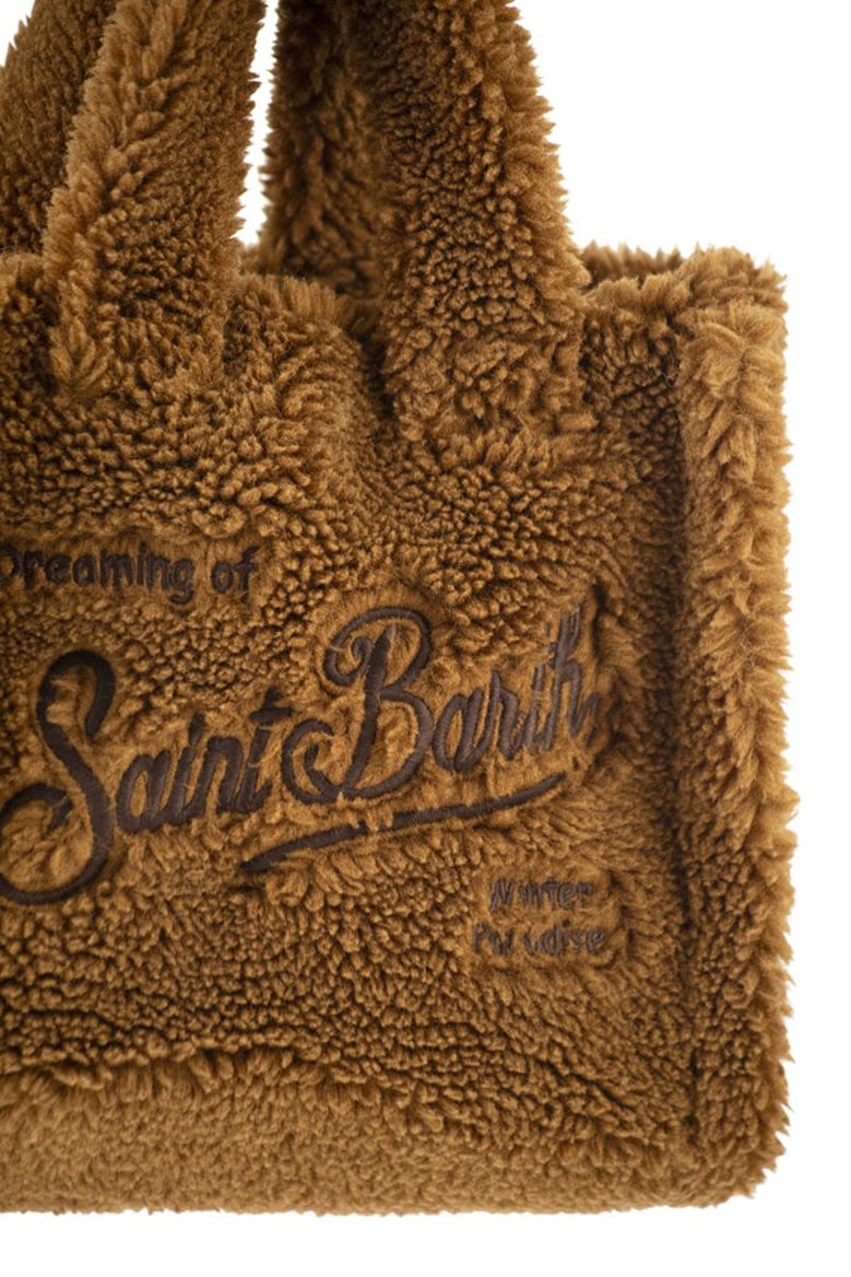 vanity mini teddy - sherpa handbag with logo by Selfnex