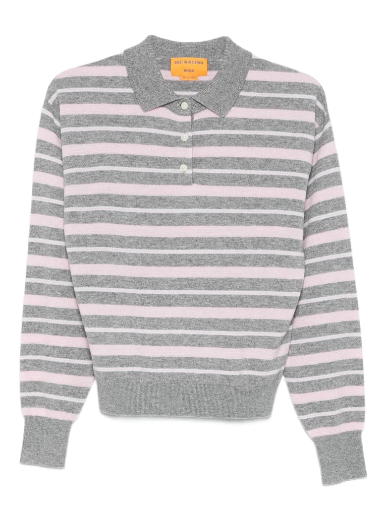 collegiate stripe polo by Selfnex