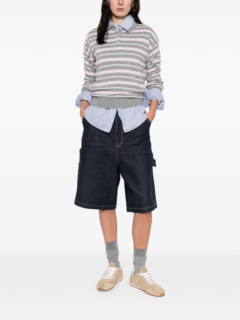 collegiate stripe polo by Selfnex