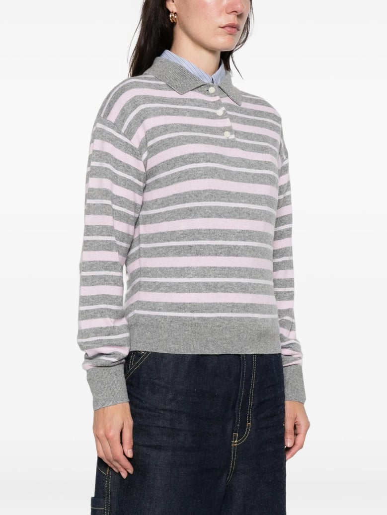 collegiate stripe polo by Selfnex