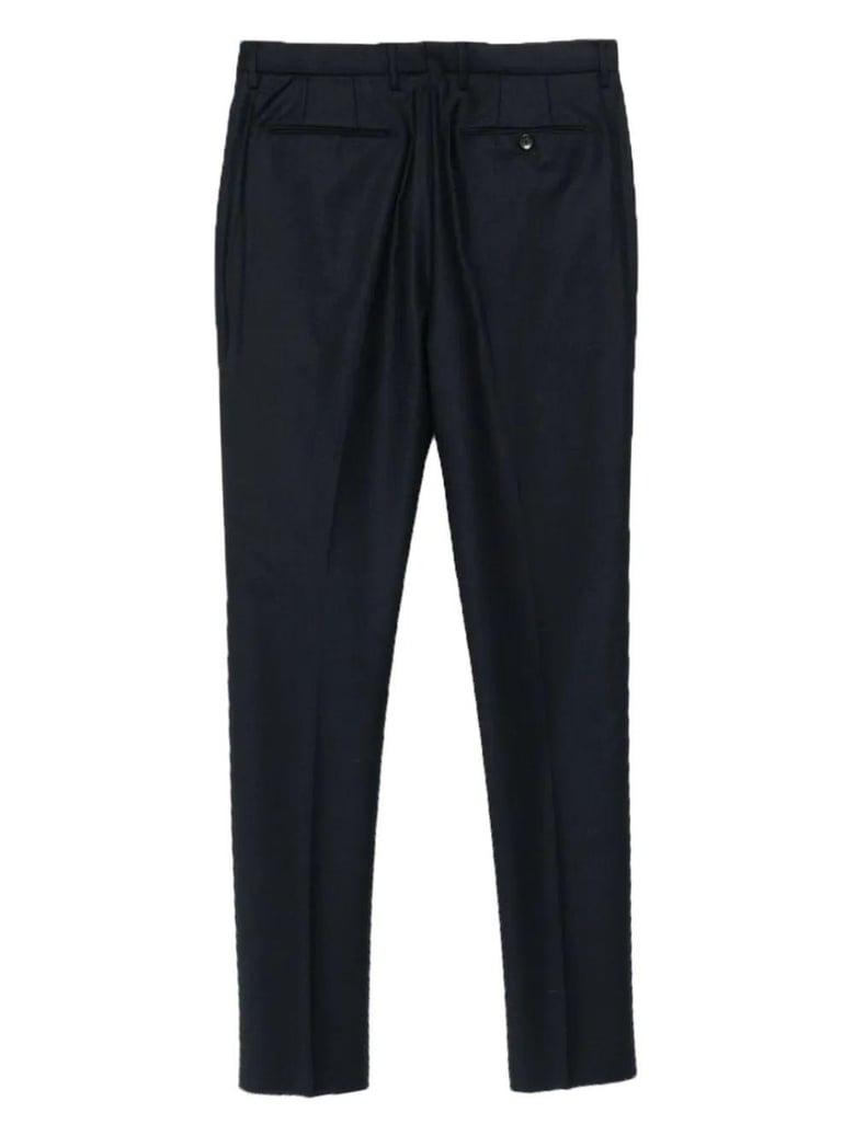 carrot leg trousers w/zipped pocket by Selfnex
