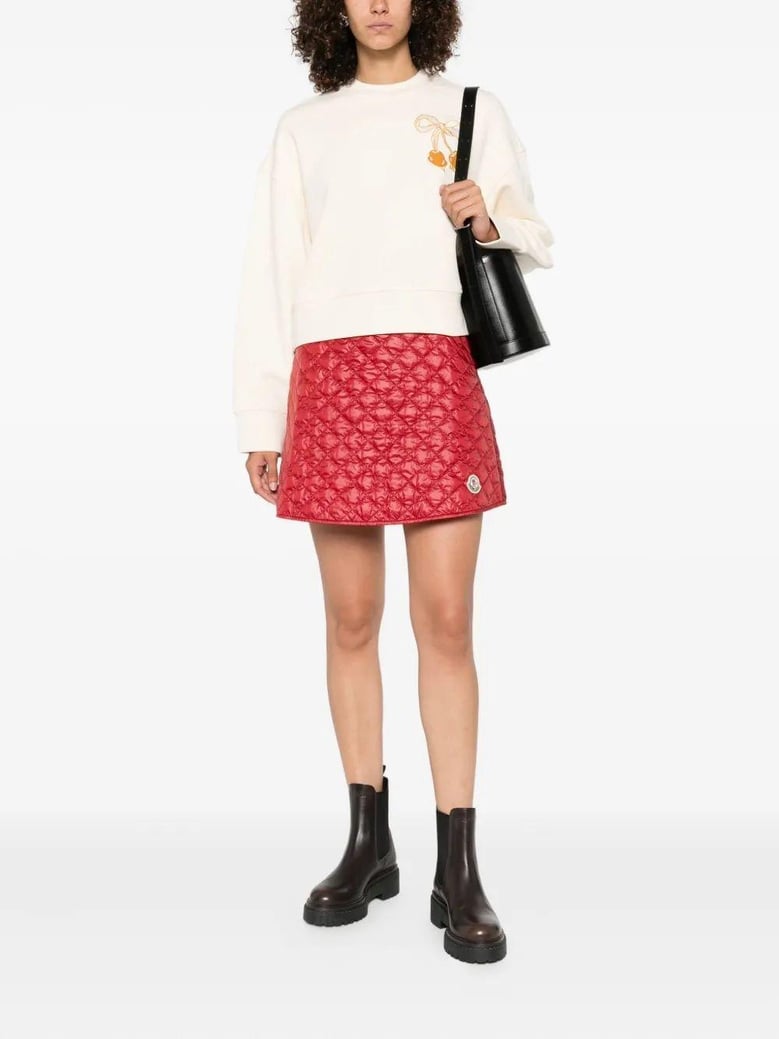diamond-quilted mini a-line skirt by Selfnex