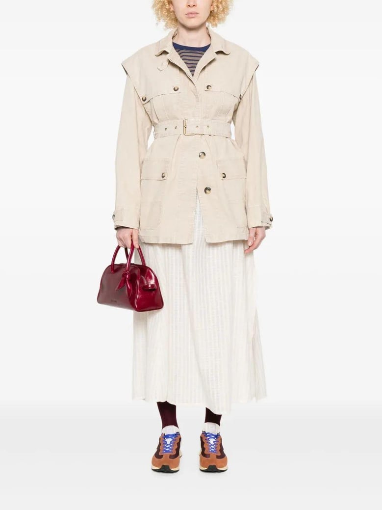 belted flap-pocket jacket by Selfnex