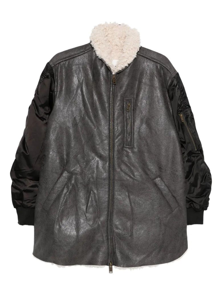 metallic-effect bomber jacket by Selfnex