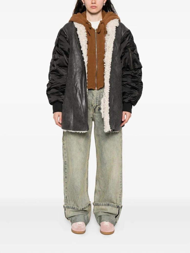 metallic-effect bomber jacket by Selfnex