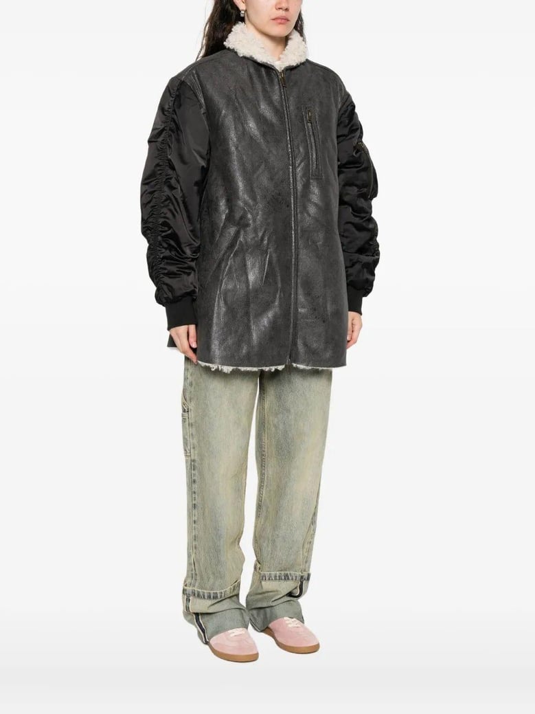 metallic-effect bomber jacket by Selfnex