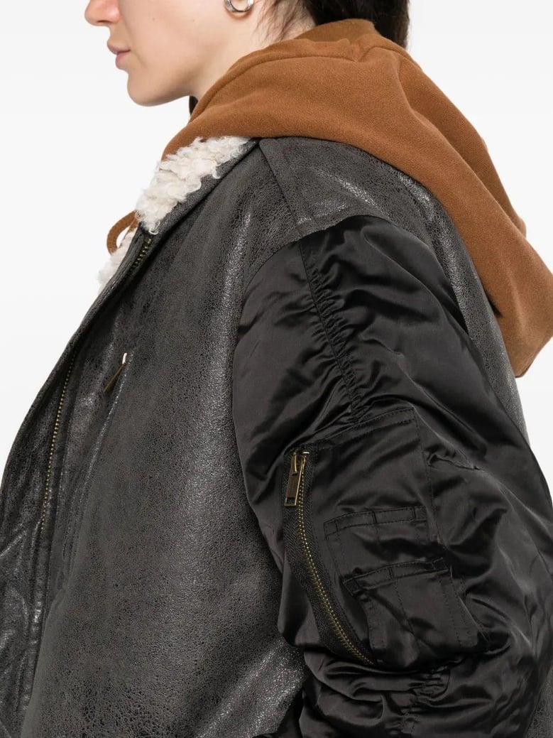 metallic-effect bomber jacket by Selfnex