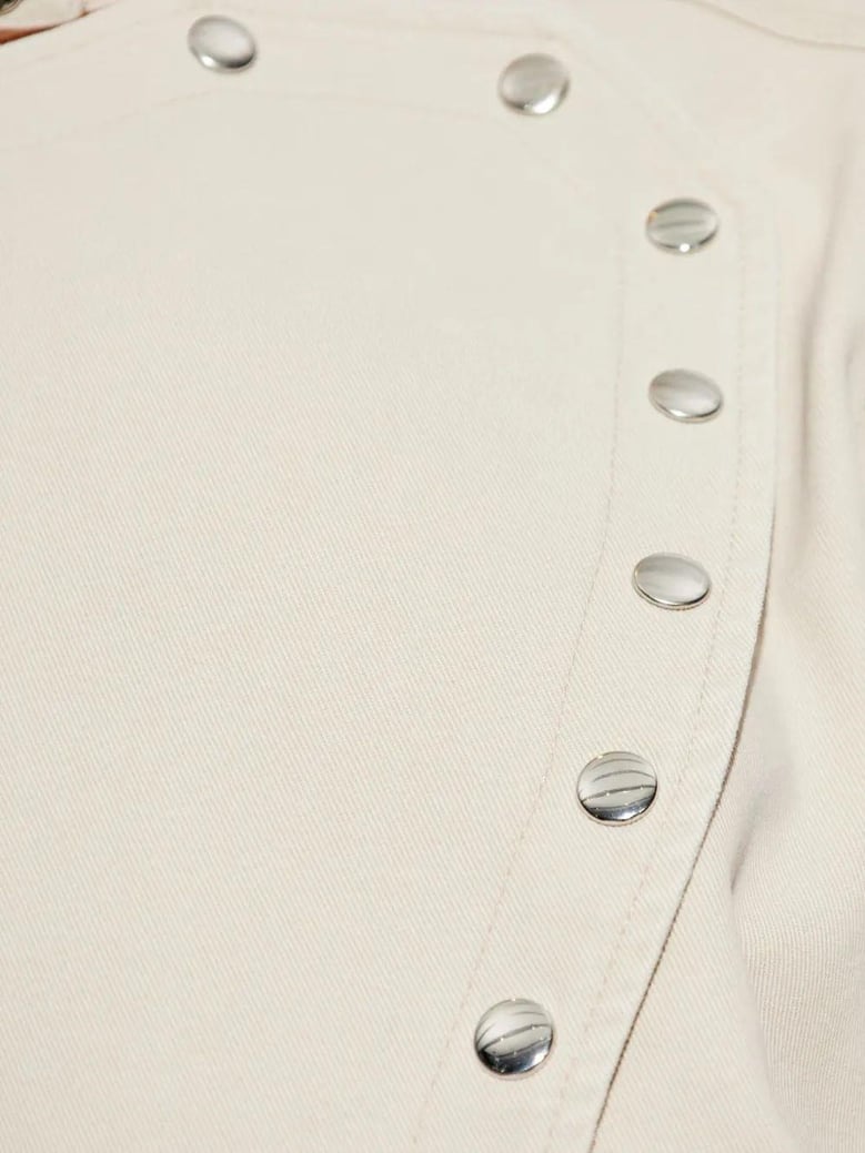 timea buttoned-belted jacket by Selfnex