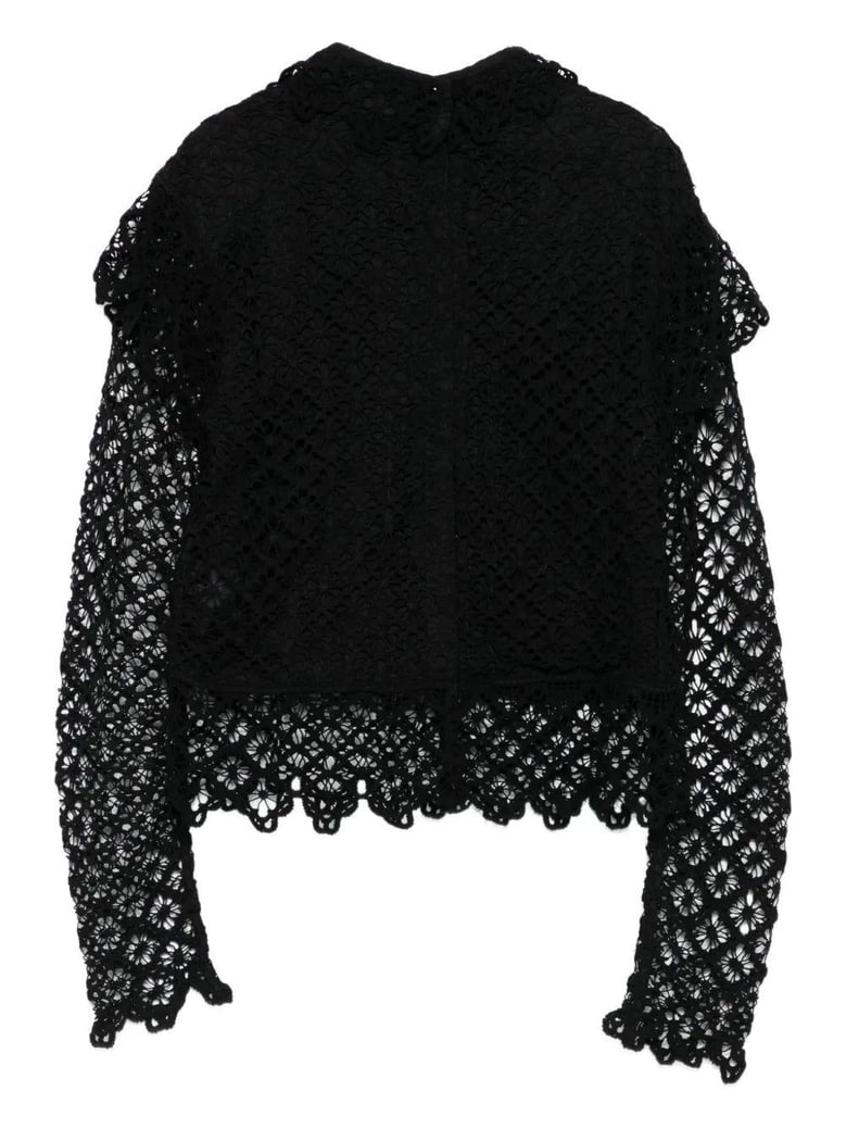 ludivine lace-trimmed ruffled top by Selfnex
