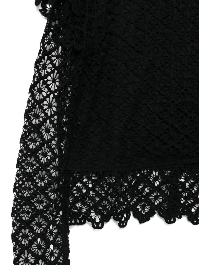 ludivine lace-trimmed ruffled top by Selfnex