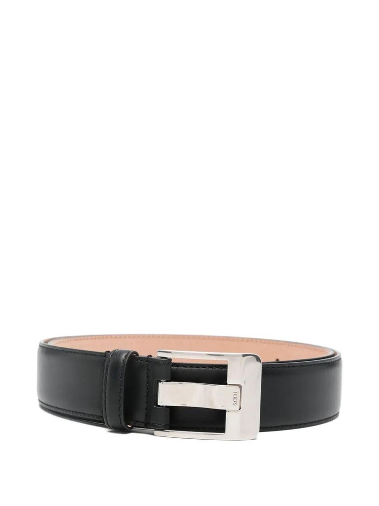suede-leather buckle belt by Selfnex