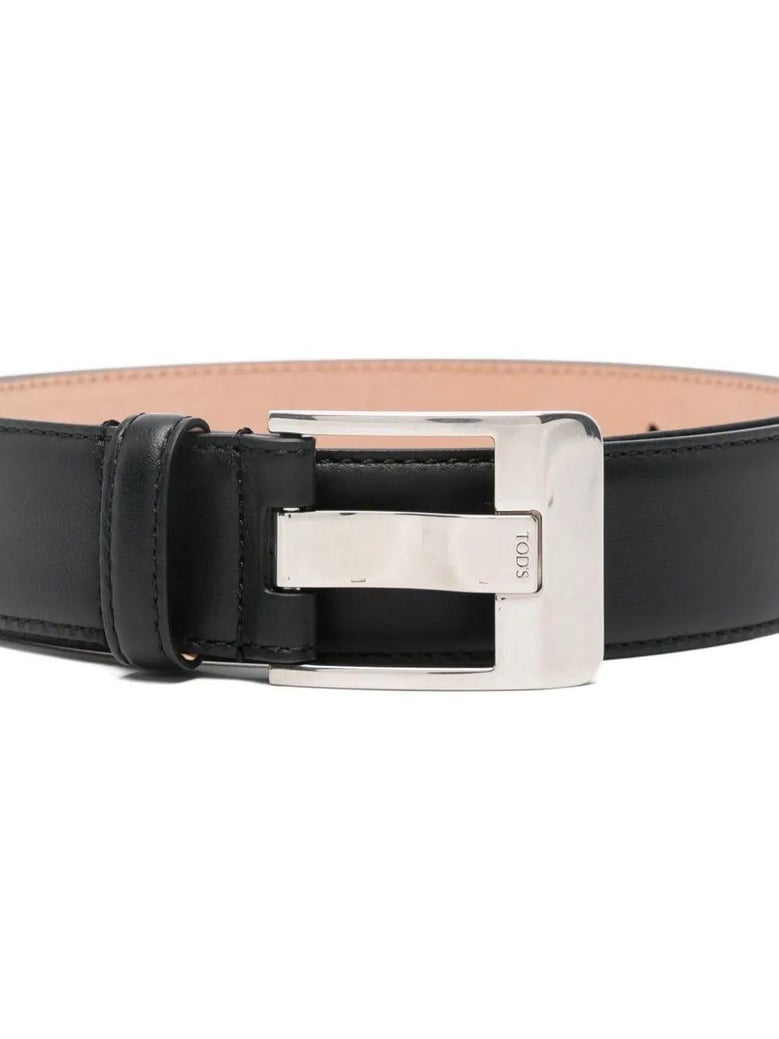 suede-leather buckle belt by Selfnex