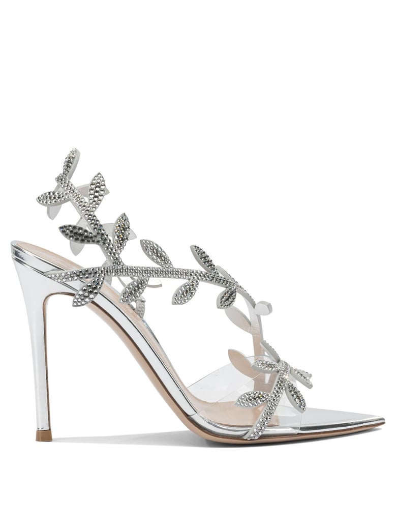 crystal flavia 105mm heeled sandals by Selfnex